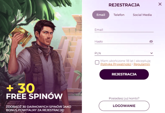 Rejestracja Allright casino